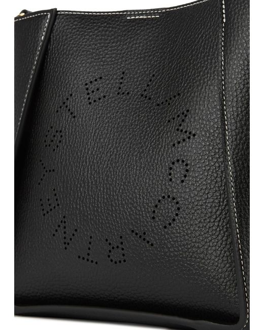 Stella McCartney Black Stella Logo Mini Faux Leather Cross-body Bag
