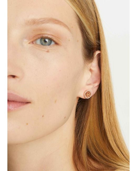 Tory Burch Metallic Icon 18Kt-Plated Stud Earrings
