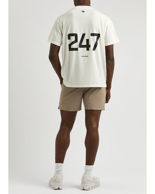 Represent White 247 Logo-Print Stretch-Jersey T-Shirt for men
