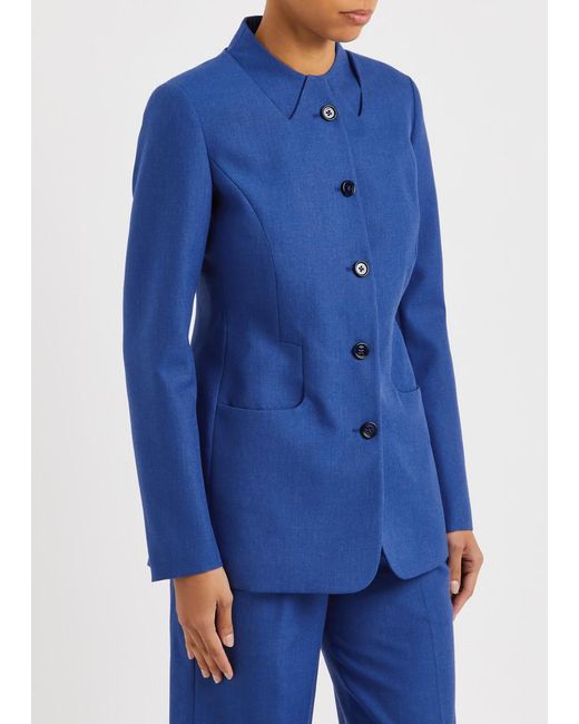 Coperni Blue Single-breasted Wool Jacket