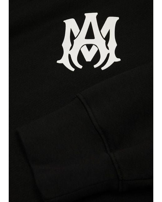 Amiri Black Logo-print Cotton Sweatshirt for men