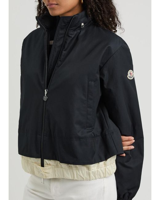 Moncler Blue Janze Hooded Cotton-Blend Jacket
