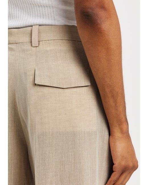 Jacquemus Natural Le Pantalon Titolo Linen-Blend Trousers for men