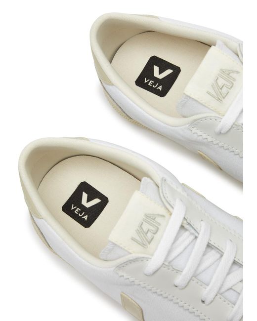 Veja White Volley Panelled Canvas Sneakers for men