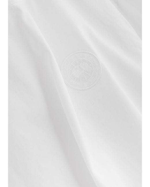 Canada Goose White Gladstone Logo Cotton T-Shirt for men