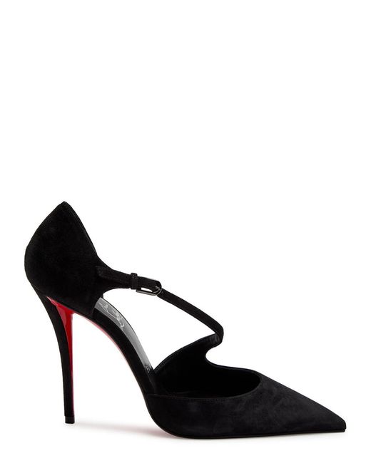 Christian Louboutin Black Miss Ziggyta 100 Suede Pumps