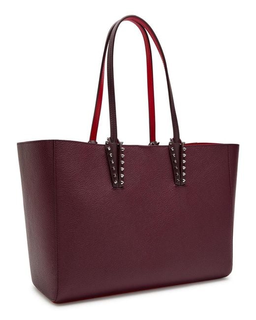 Christian Louboutin Purple Cabata Small Grained Leather Tote Bag
