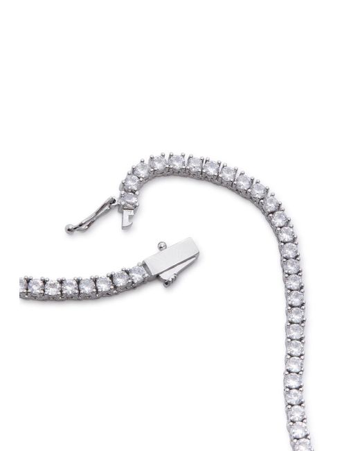 Fallon White Bezel Bib Crystal-embellished Necklace