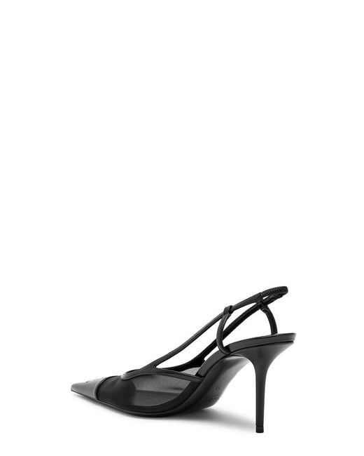 Saint Laurent Black Jerry 80 Slingback Leather Pumps