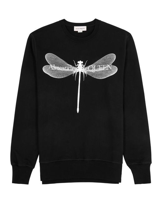 その他 alexander mcqueen Black cotton sweatshirt Alexander McQueen logo-print Cotton Sweatshirt | Black