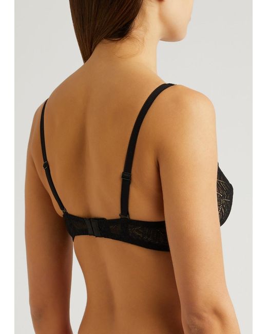 Simone Perele Black Comete Lace Soft-cup Bra