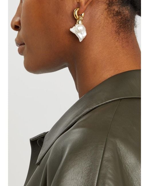 Eliou Metallic Stina 14kt -plated Hoop Earrings