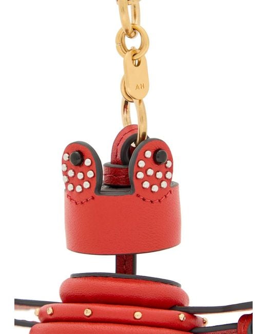 Anya Hindmarch Red Crab Leather Charm