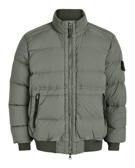Stone Island Gray Seamless Tunnel Nylon Down Jacket for men