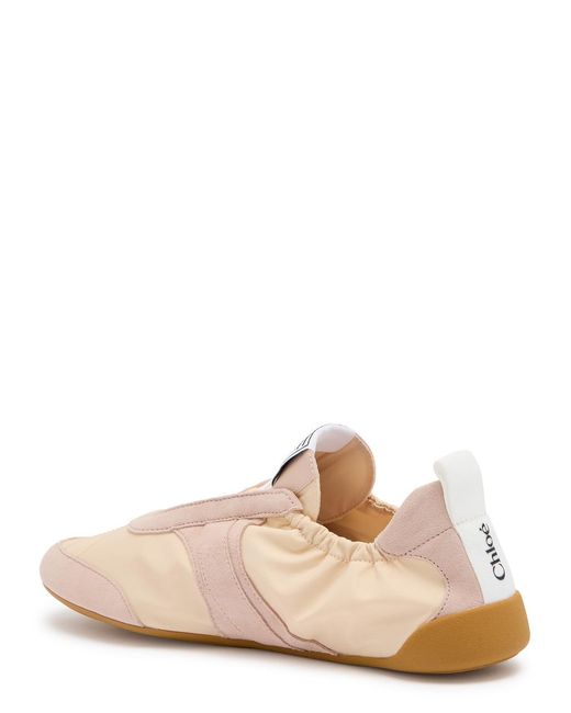 Chloé Pink Kick Panelled Nylon Sneakers