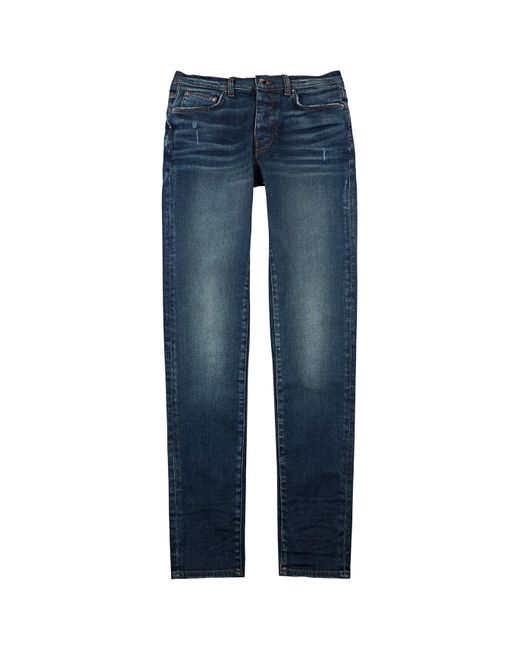 Amiri Blue Stack Distressed Skinny Jeans for men