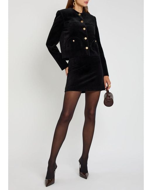 Blazé Milano Black Jealousy Coci Velvet Mini Skirt