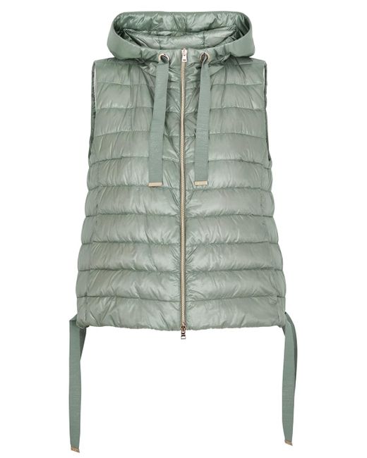 Herno Quilted Shell Gilet in Green | Lyst