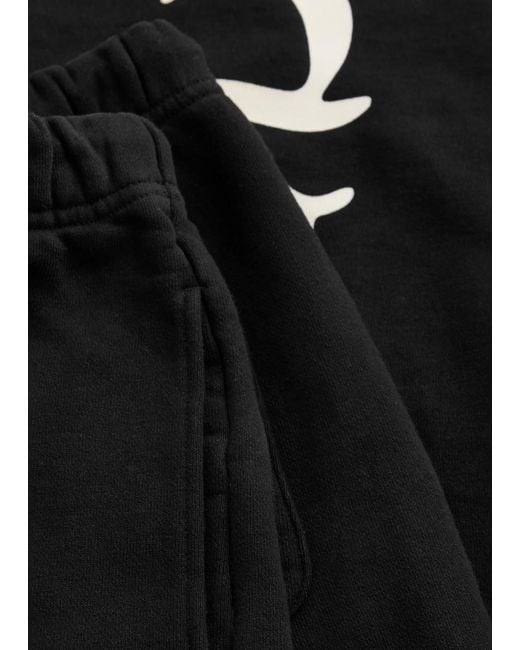 SAINT Mxxxxxx Black It's Saint Printed Cotton Sweatpants for men