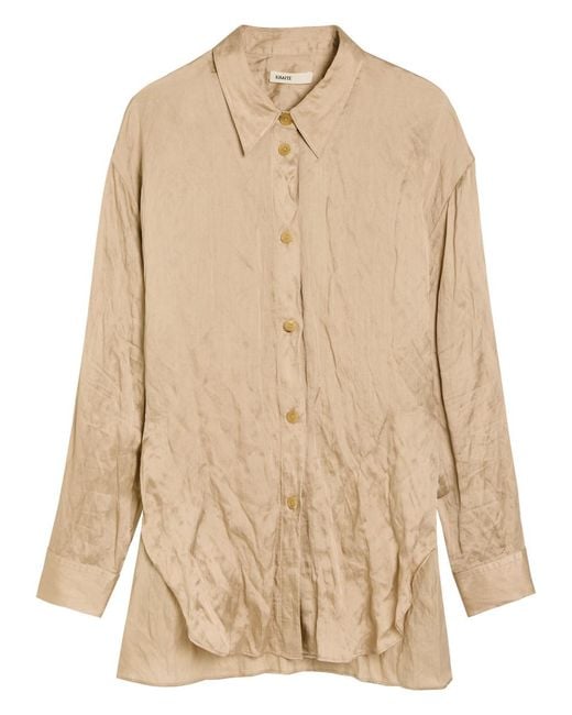 Khaite Natural Goya Creased Woven Shirt