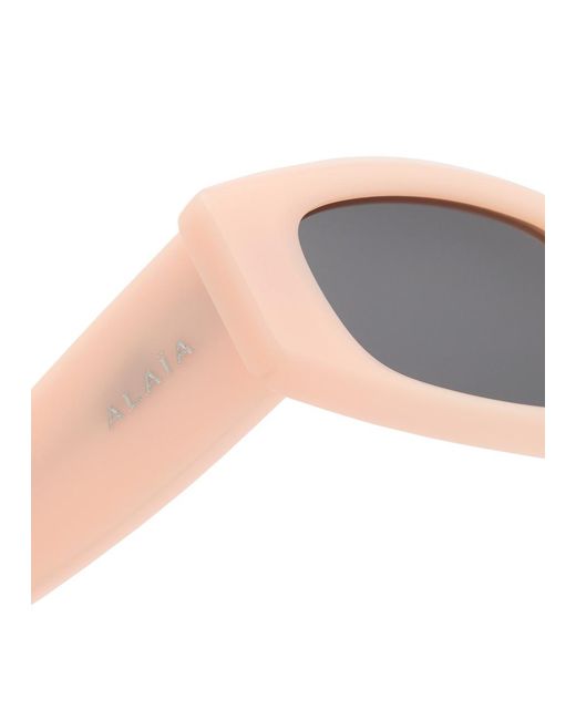 Alaïa Pink Square-Frame Sunglasses