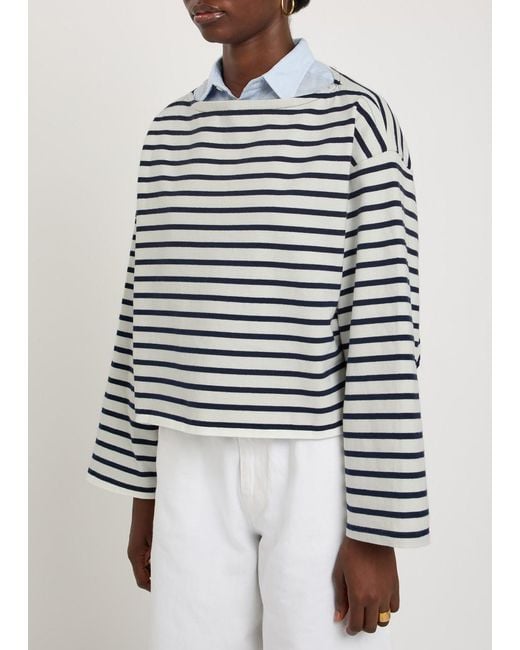 Polo Ralph Lauren White Striped Cotton Top