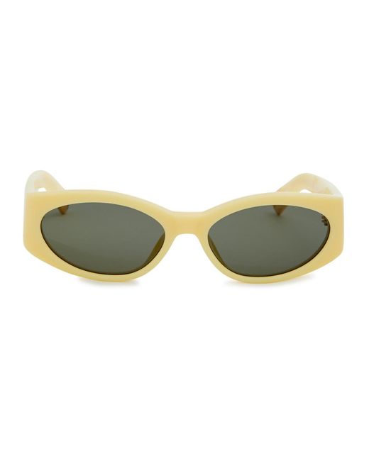 Linda Farrow Yellow Jacquemus X Ovalo Oval-frame Sunglasses