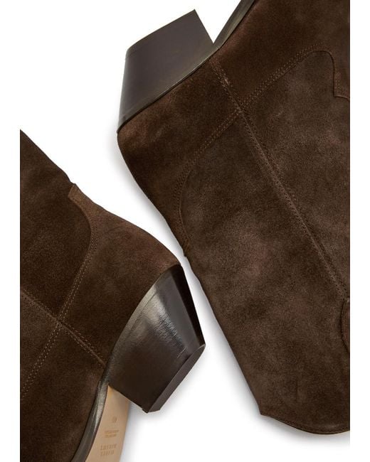 Isabel Marant Brown Duerto 40 Western Suede Mid-Calf Boots