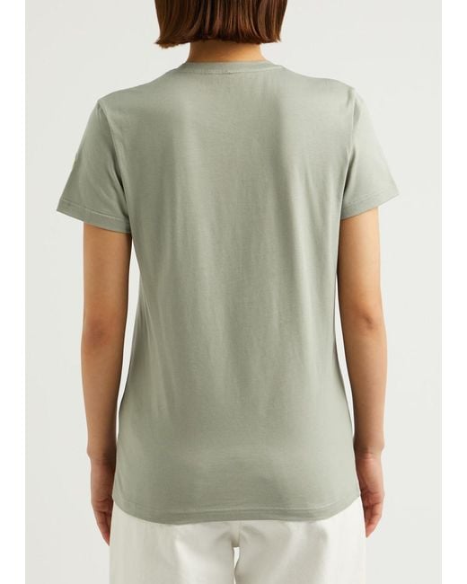 Moncler Green Logo Cotton T-Shirt