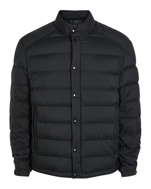 Moncler Black Quilted Nylon Jacket for men