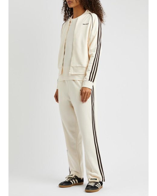 Adidas Natural X Wales Bonner Striped Cotton-blend Track Jacket