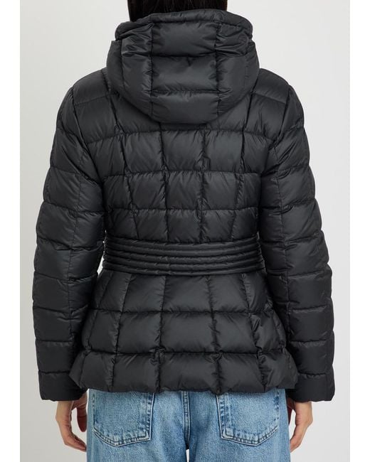 Moncler Black Engoulevent Hooded Quilted Shell Jacket