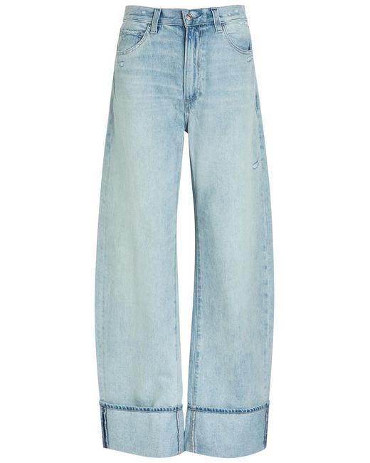 PAIGE Blue Arellia Barrel-Leg Jeans