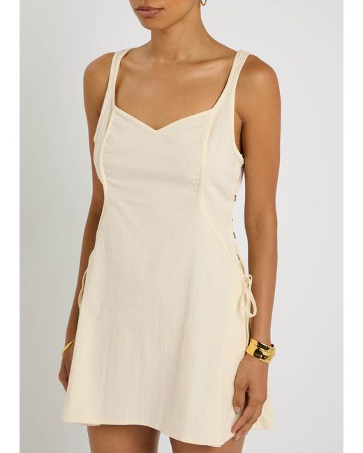 Free People Natural Forever Fancy Stretch-Cotton Mini Dress