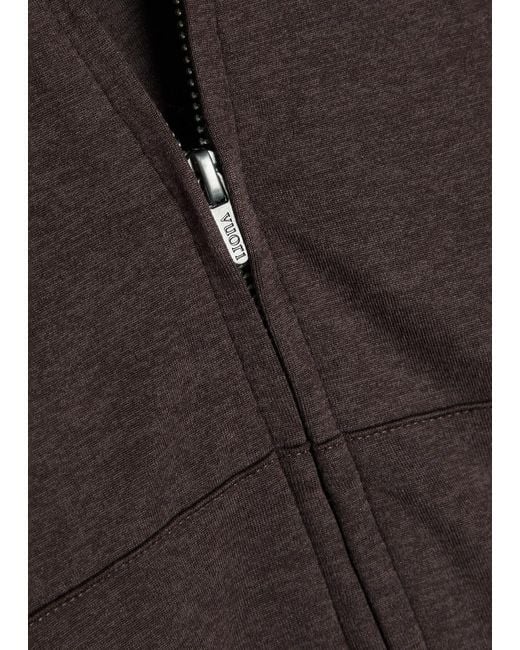 vuori Brown Halo Mini Hooded Stretch-Jersey Sweatshirt