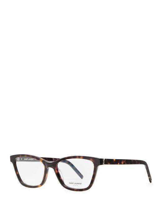 Saint Laurent Brown Wayfarer-Style Designer Optical Glasses
