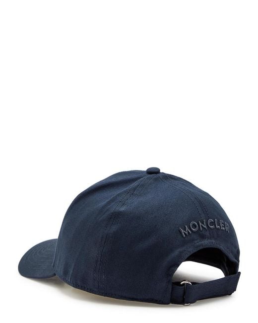 Moncler Blue Logo-Appliquéd Twill Cap for men