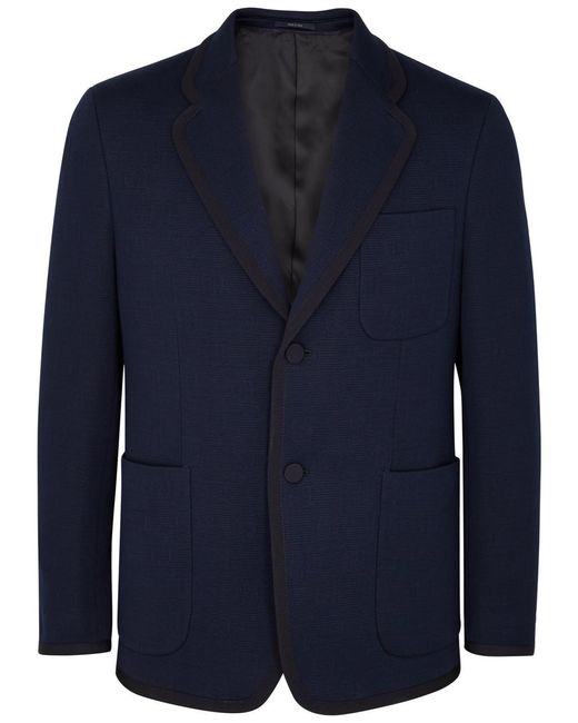 Gucci Blue gg-jacquard Cotton-blend Blazer for men