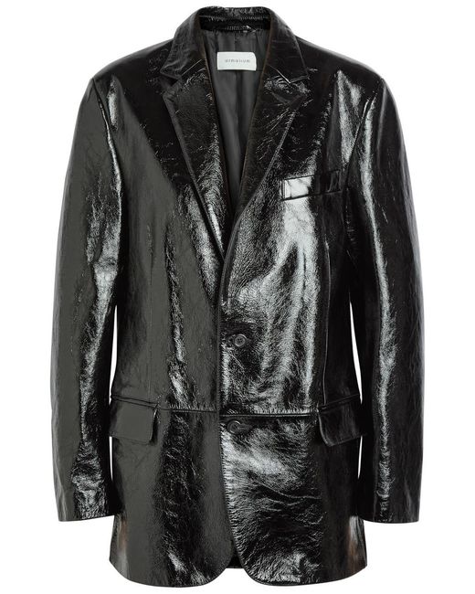 ARMARIUM Black Noah Glossed Leather Blazer