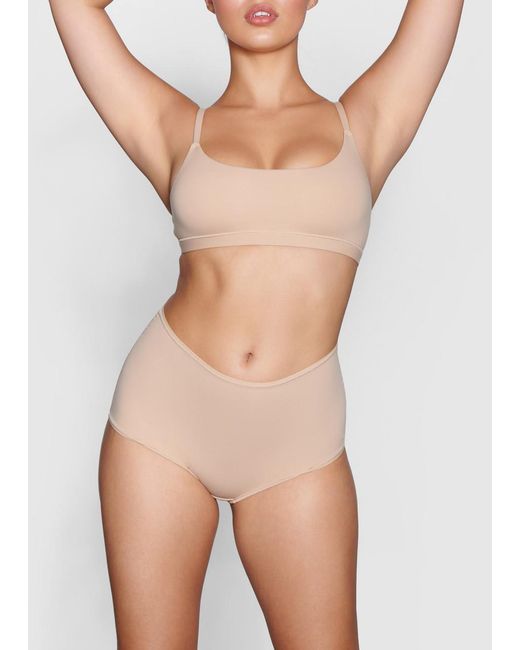 Skims Natural Stretch-Jersey Scoop Bralette