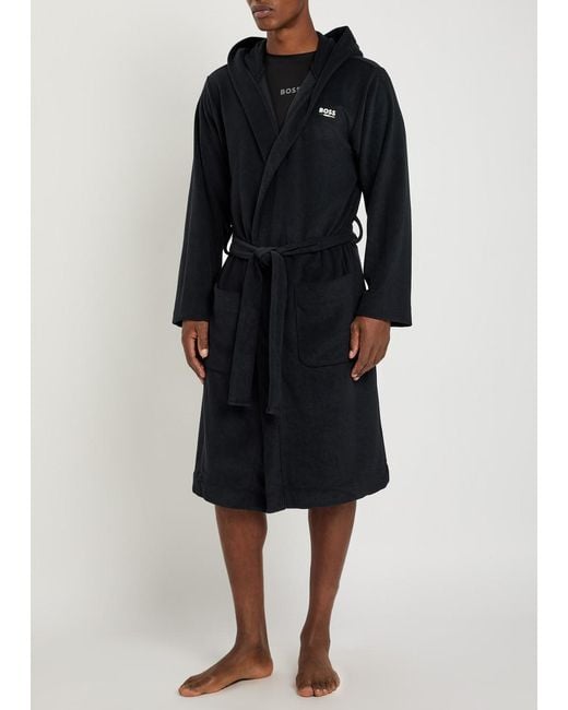 Boss Black Hooded Terry Robe for men