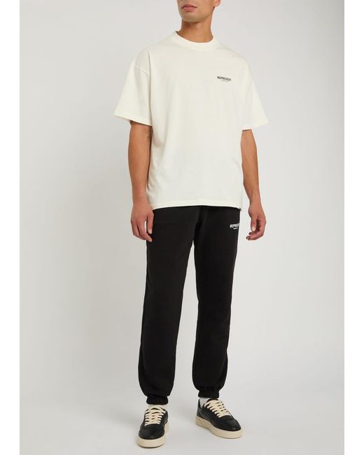 Represent Black Owners Club Logo-Print Cotton Sweatpants for men