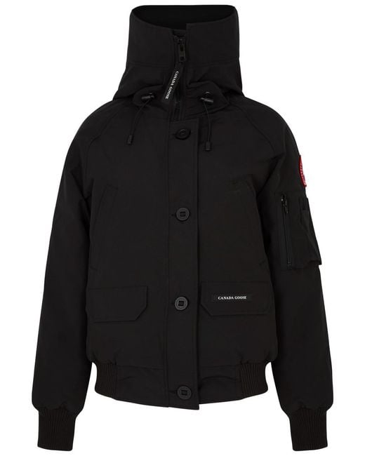 Canada Goose Black Chilliwack Hooded Shell Bomber Jacket