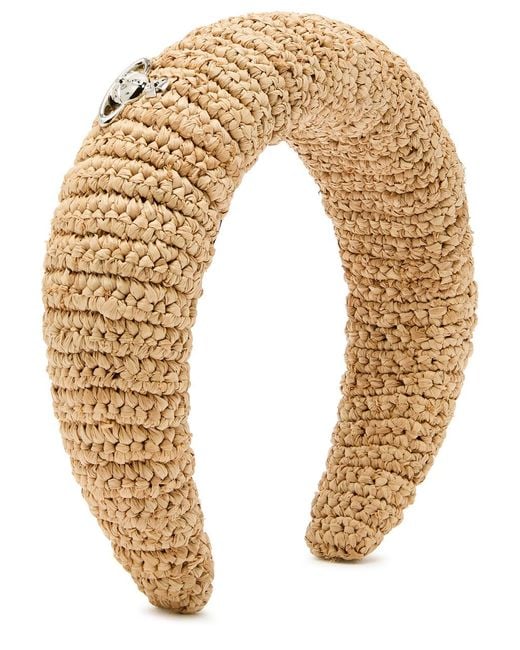 Vivienne Westwood Natural Orb Raffia Headband