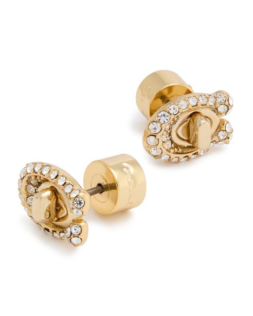 COACH Metallic Logo-Embellished Stud Earrings
