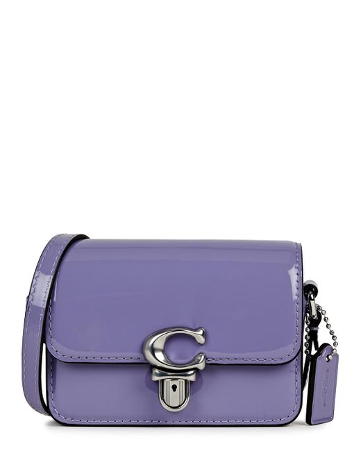 COACH Purple Studio 12 Micro Patent Leather Cross-body Bag