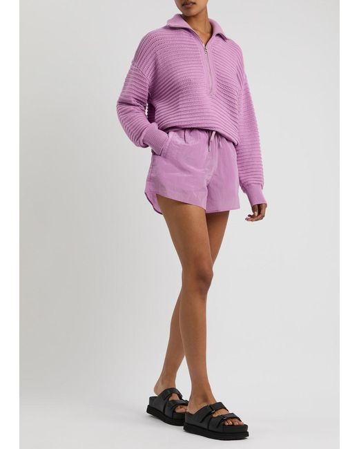 Varley Purple Tulair Shell Shorts