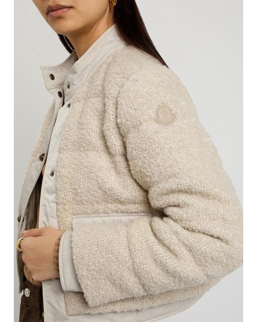 Moncler Natural Blandy Padded Bouclé Jacket