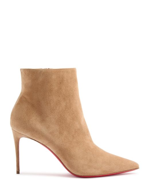 Christian Louboutin Brown So Kate 85 Suede Ankle Boots