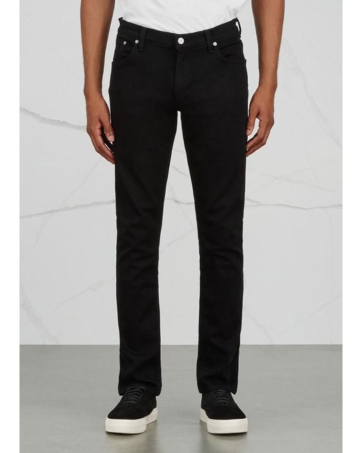 Citizens of Humanity Black Bowery Slim-Leg Jeans for men